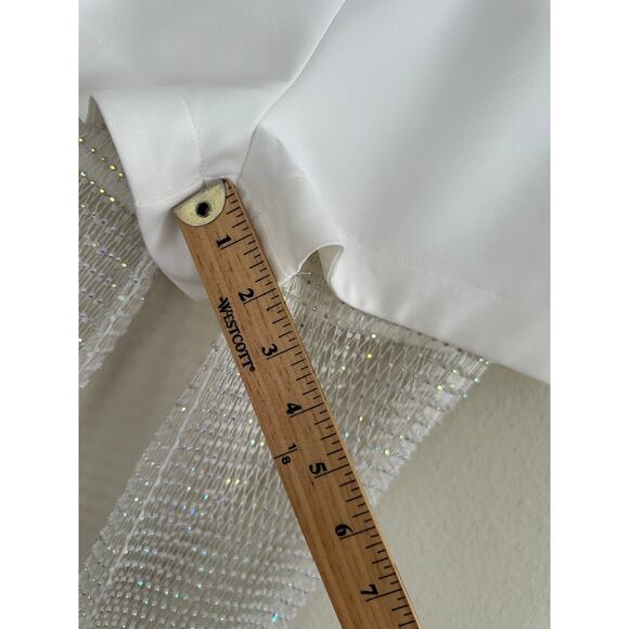 Donnée par Dieu 'SCANDELOUS' Rhinestone White Pants -Small, mesh, fishnet - Picture 13 of 16